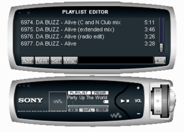 Скин для Winamp - Sony Walkman